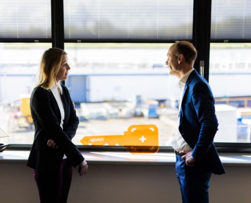 De Unlocking Success sleutel op locatie bij A. Nobel & Zn.